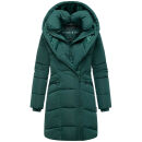 Marikoo Virenaa Damen Winter Steppjacke halblang N106 Evergreen Größe M - Gr. 38