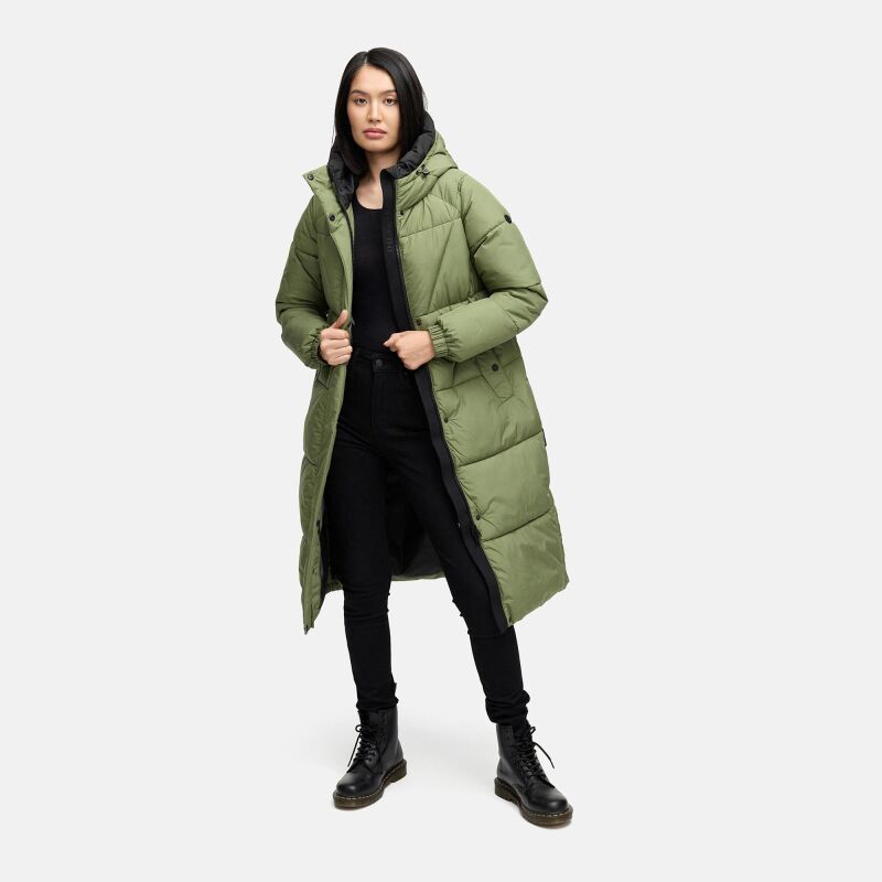 Marikoo Yaskaa Damen Herbst Winter Parka Jacke N112 Olive Leaf Größe XL - Gr. 42