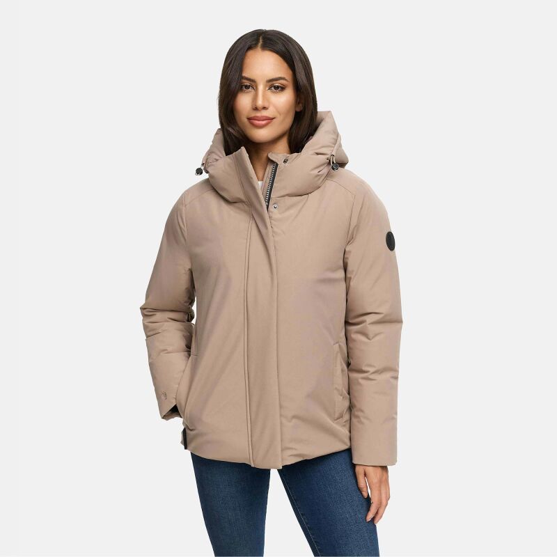 Marikoo Yeminaa Damen Herbst Winter Jacke N113 Taupe Grey Größe M - Gr. 38