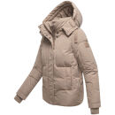 Navahoo Zauberlicht Damen Herbst Winter kurz Steppjacke N115 Taupe Grey Größe XL - Gr. 42
