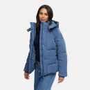 Navahoo Zauberlicht Damen Herbst Winter kurz Steppjacke N115 Dusty Blue Größe XL - Gr. 42