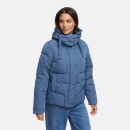 Navahoo Zauberlicht Damen Herbst Winter kurz Steppjacke N115 Dusty Blue Größe XL - Gr. 42