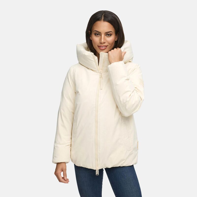 Navahoo Blütenlicht Damen Herbst Winter Jacke  N056 Cream Größe XS - Gr.34