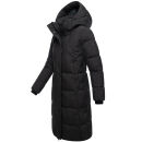 Marikoo Chumanii Damen Herbst Winter Steppmantel Parka lang N057 Schwarz Größe S - Gr.36