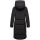Marikoo Chumanii Damen Herbst Winter Steppmantel Parka lang N057 Schwarz Größe S - Gr.36