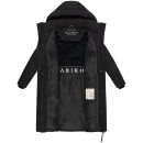 Marikoo Chumanii Damen Herbst Winter Steppmantel Parka lang N057 Schwarz Größe L - Gr.40