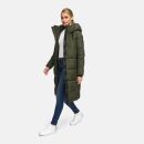 Marikoo Chumanii Damen Herbst Winter Steppmantel Parka lang N057 DarkOlive Größe XXXL - Gr.46