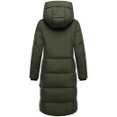 Marikoo Chumanii Damen Herbst Winter Steppmantel Parka lang N057 DarkOlive Größe XXXL - Gr.46