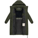 Marikoo Chumanii Damen Herbst Winter Steppmantel Parka lang N057 DarkOlive Größe XXXL - Gr.46