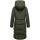 Marikoo Chumanii Damen Herbst Winter Steppmantel Parka lang N057 DarkOlive Größe XXXL - Gr.46