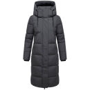 Marikoo Chumanii Damen Herbst Winter Steppmantel Parka lang N057 Anthracite Größe XS - Gr.34