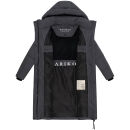 Marikoo Chumanii Damen Herbst Winter Steppmantel Parka lang N057 Anthracite Größe XS - Gr.34
