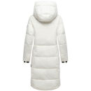 Marikoo Chumanii Damen Herbst Winter Steppmantel Parka lang N057 Offwhite Größe S - Gr.36