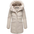 Marikoo Delilah Damen Herbst Winter Steppjacke N058 Cream-Größe S - Gr. 36