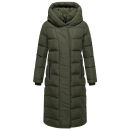 Navahoo Engelsfeder Damen Winter Parka Steppmantel N064 DarkOlive Größe XS - Gr.34
