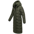 Navahoo Engelsfeder Damen Winter Parka Steppmantel N064 DarkOlive Größe XS - Gr.34