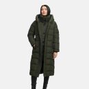 Navahoo Engelsfeder Damen Winter Parka Steppmantel N064 DarkOlive Größe S - Gr.36