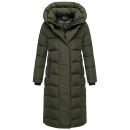 Navahoo Engelsfeder Damen Winter Parka Steppmantel N064 DarkOlive Größe S - Gr.36