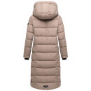 Navahoo Engelsfeder Damen Winter Parka Steppmantel N064 TaupeGrey Größe L - Gr.40