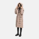 Navahoo Engelsfeder Damen Winter Parka Steppmantel N064 TaupeGrey Größe XL - Gr.42