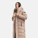 Navahoo Engelsfeder Damen Winter Parka Steppmantel N064 TaupeGrey Größe XL - Gr.42