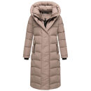 Navahoo Engelsfeder Damen Winter Parka Steppmantel N064 TaupeGrey Größe XL - Gr.42