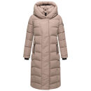 Navahoo Engelsfeder Damen Winter Parka Steppmantel N064 TaupeGrey Größe XL - Gr.42