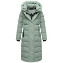 Navahoo Engelsfeder Damen Winter Parka Steppmantel N064 SmokeyMint Größe S - Gr.36