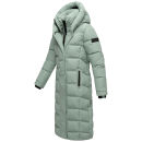 Navahoo Engelsfeder Damen Winter Parka Steppmantel N064 SmokeyMint Größe S - Gr.36