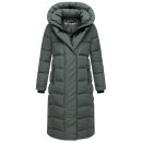 Navahoo Engelsfeder Damen Winter Parka Steppmantel N064 StoneGreen Größe S - Gr.36