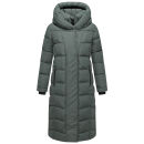 Navahoo Engelsfeder Damen Winter Parka Steppmantel N064 StoneGreen Größe S - Gr.36