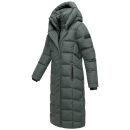 Navahoo Engelsfeder Damen Winter Parka Steppmantel N064 StoneGreen Größe S - Gr.36