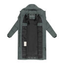 Navahoo Engelsfeder Damen Winter Parka Steppmantel N064 StoneGreen Größe S - Gr.36