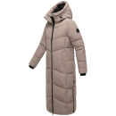 Marikoo Firella Damen Winter Steppmantel Winterjacke Parka N065 TaupeGrey-Größe M - Gr. 38