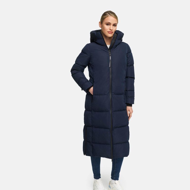 Marikoo Honiaa Damen Winter Steppmantel Parka N074 Navy-Größe M - Gr. 38