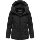 Marikoo Kuschelnasee Damen Herbst Winter Steppjacke N076 Schwarz-Größe M - Gr. 38