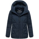Marikoo Kuschelnasee Damen Herbst Winter Steppjacke N076 Navy-Größe M - Gr. 38