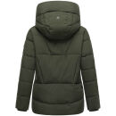 Marikoo Kuschelnasee Damen Herbst Winter Steppjacke N076 DarkOlive-Größe S - Gr. 36