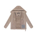 Marikoo Kuschelnasee Damen Herbst Winter Steppjacke N076 TaupeGrey-Größe XS - Gr. 34