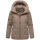 Marikoo Kuschelnasee Damen Herbst Winter Steppjacke N076 TaupeGrey-Größe XS - Gr. 34