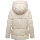 Marikoo Kuschelnasee Damen Herbst Winter Steppjacke N076 Cream-Größe XS - Gr. 34