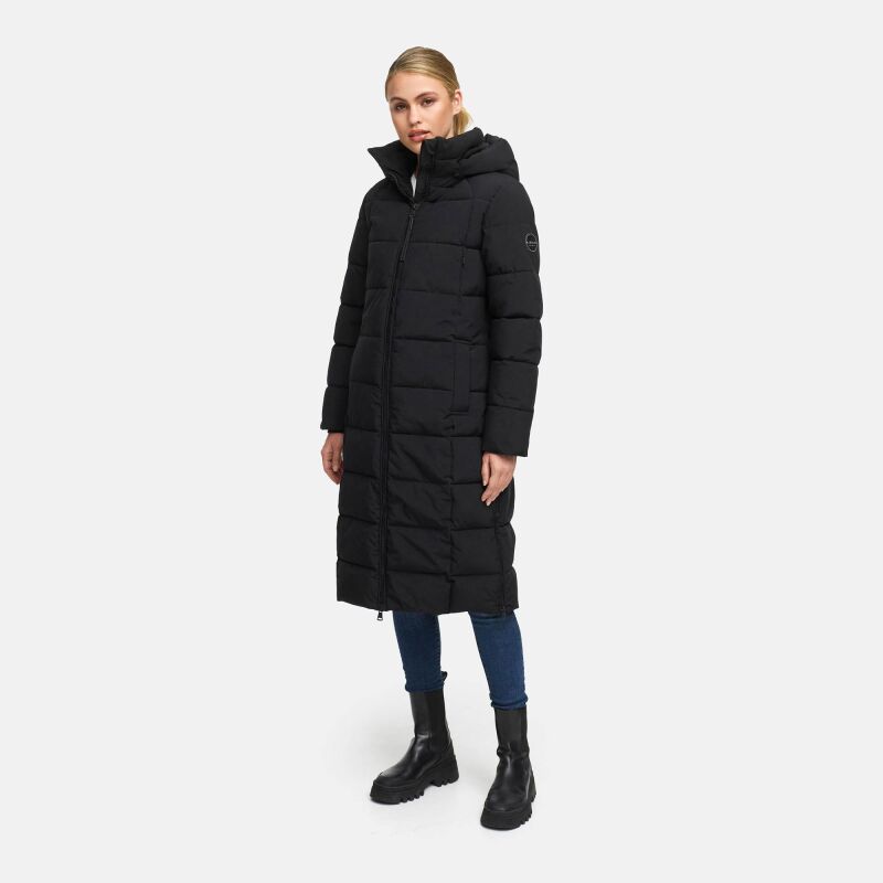 Marikoo Lanitaa Damen Winter Steppmantel Parka N079 Schwarz Größe XS - Gr.34