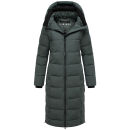 Marikoo Lanitaa Damen Winter Steppmantel Parka N079 StoneGreen Größe XS - Gr.34