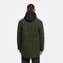 Stone Harbour Darioon Herren Mantel gefüttert in Wollmantel Optik B766 Dark Olive Größe XL - Gr. XL