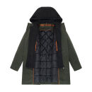 Stone Harbour Darioon Herren Mantel gefüttert in Wollmantel Optik B766 Dark Olive Größe XL - Gr. XL