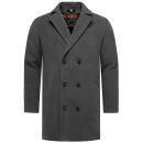 Stone Harbour Darioon Herren Mantel gefüttert in Wollmantel Optik B766 Anthrazit Größe XXXL - Gr. 3XL