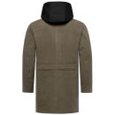 Stone Harbour Darioon Herren Mantel gefüttert in Wollmantel Optik B766 Stone Brown Größe XXXL - Gr. 3XL