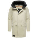 Stone Harbour Fenroos Herren Winter Mantel gefüttert in Wollmantel Optik B768 Arctic Grey Größe L - Gr. L