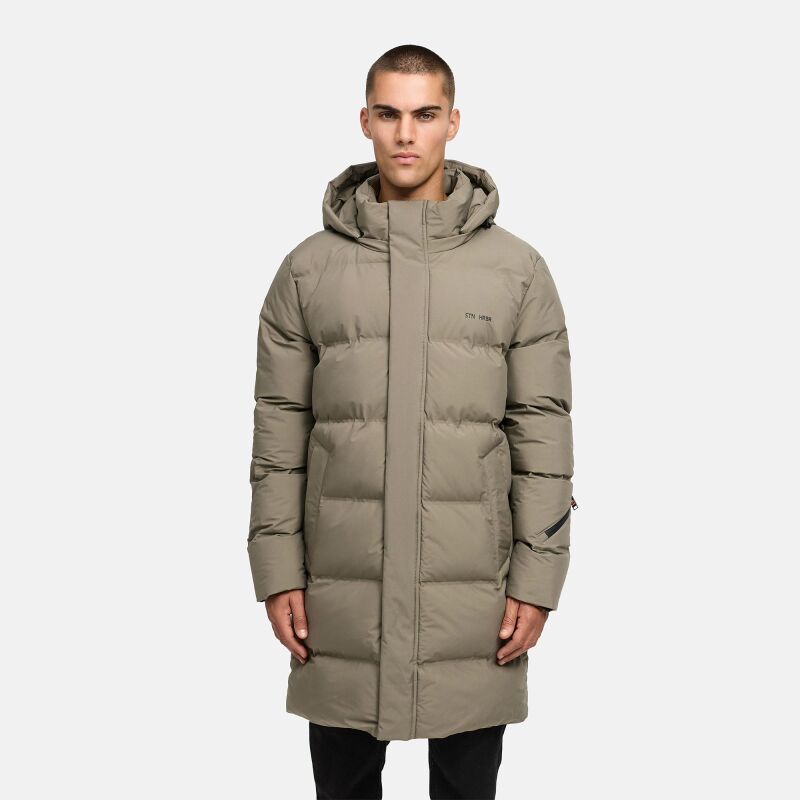 Stone Harbour Thadeek Herren Winter Steppmantel B777 Stone Brown Größe M - Gr. M