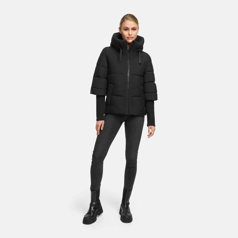 Navahoo Lotusherz Damen Herbst Winter Steppjacke N081 Schwarz Größe XXL - Gr.44